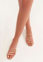 Women Beige Heeled Sleepers