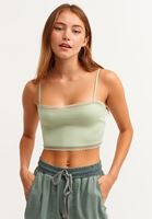 Women Green Crop Top Bustier