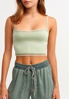 Women Green Crop Top Bustier