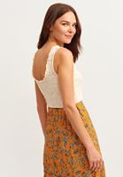 Bayan Bej Dantelli Crop Atlet