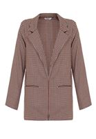Bayan Siyah Desenli Blazer Ceket