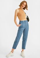 Bayan Çok Renkli Halter Yaka Crop Top