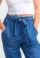 Bayan Mavi Ultra Yüksek Bel Denim Jogger ( TENCEL™ )
