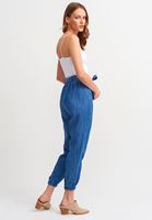Bayan Mavi Ultra Yüksek Bel Denim Jogger ( TENCEL™ )