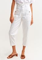 Women White Ultra High Slouchy Pants