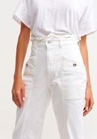Women White Ultra High Slouchy Pants