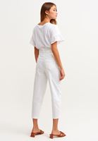 Women White Ultra High Slouchy Pants