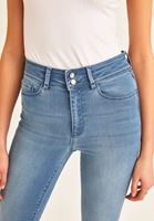 Bayan Mavi Yüksek Bel Skinny Denim Pantolon