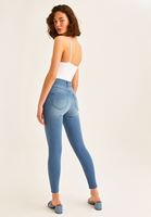 Bayan Mavi Yüksek Bel Skinny Denim Pantolon