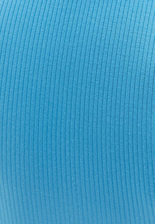Blue Turtle Neck Bodycon Ribbed Tank Top Online Shopping