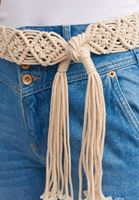 Bayan Bej Handmade Makrome Kemer