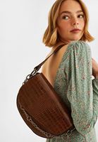 Women Yellow Chain Detailed Shoulder Bag