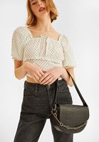 Women Black Chain Detailed Shoulder Bag