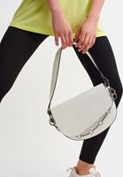 Women White Chain Detailed Shoulder Bag