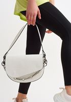 Women White Chain Detailed Shoulder Bag