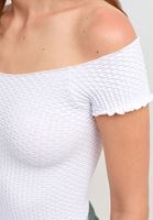 Women White Seamless Crop T-Shirt