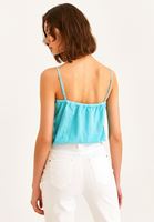 Women Blue Double Breasted Top