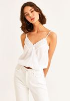 Women White Double Breasted Top