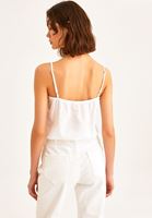 Women White Double Breasted Top
