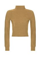 Bayan Yeşil Yüksek Yaka Sweatshirt