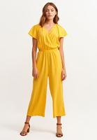 Women Yellow Twilled Neck Overall