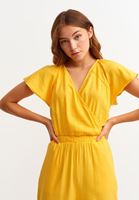 Women Yellow Twilled Neck Overall
