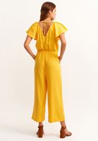 Women Yellow Twilled Neck Overall