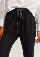 Bayan Siyah Casual Yumuşak Dokulu Pantolon