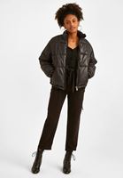 Women Black V-Neck Pullover