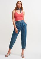 Women Blue High Rise Slouchy Denim Pant