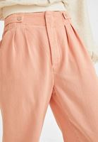 Bayan Pembe Yüksek Bel Çıtçıt Detaylı Pantolon  ( TENCEL™ )