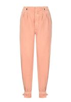 Bayan Pembe Yüksek Bel Çıtçıt Detaylı Pantolon  ( TENCEL™ )