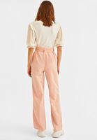 Bayan Pembe Yüksek Bel Geniş Paça Pantolon ( TENCEL™ )