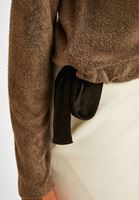 Women Brown Roll Neck Pullover