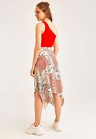 Women Mixed Midi Skirt
