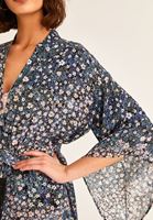 Bayan Çok Renkli Desenli Kimono