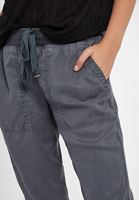 Bayan Gri Beli Lastik Detaylı Jogger Pantolon ( TENCEL™ ) 