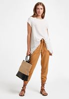 Women Orange Mid Rise Jogger Pant