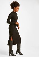 Women Black High Neck Maxi Dress