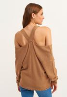 Bayan Çok Renkli Cut-Out Detaylı Midi Hırka