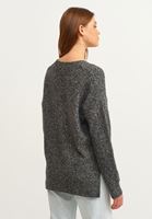  V Yaka Triko Kazak ve Boot-Cut Denim Pantolon Kombini