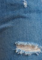 Bayan Mavi High-Rise Denim Şort