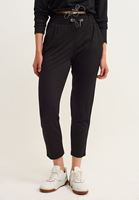 Bayan Siyah Bel Detaylı Carrot-Fit Pantolon