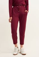 Bayan Bordo Bel Detaylı Carrot-Fit Pantolon