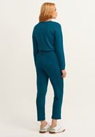 Bayan Mavi Bel Detaylı Carrot-Fit Pantolon