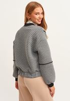Bayan Siyah Sweat Bomber Ceket