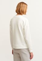 Bayan Krem Yüksek Yakalı Sweatshirt