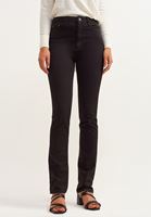 Bayan Siyah Pamuklu Slim-Fit Pantolon