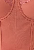 Bayan Turuncu Dantelli Askılı Bralet