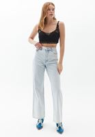 Bayan Siyah Dantel Detaylı Bralet